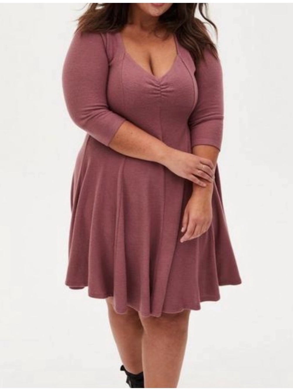 Torrid Rose Mauve Super Soft Plush Midi Dress